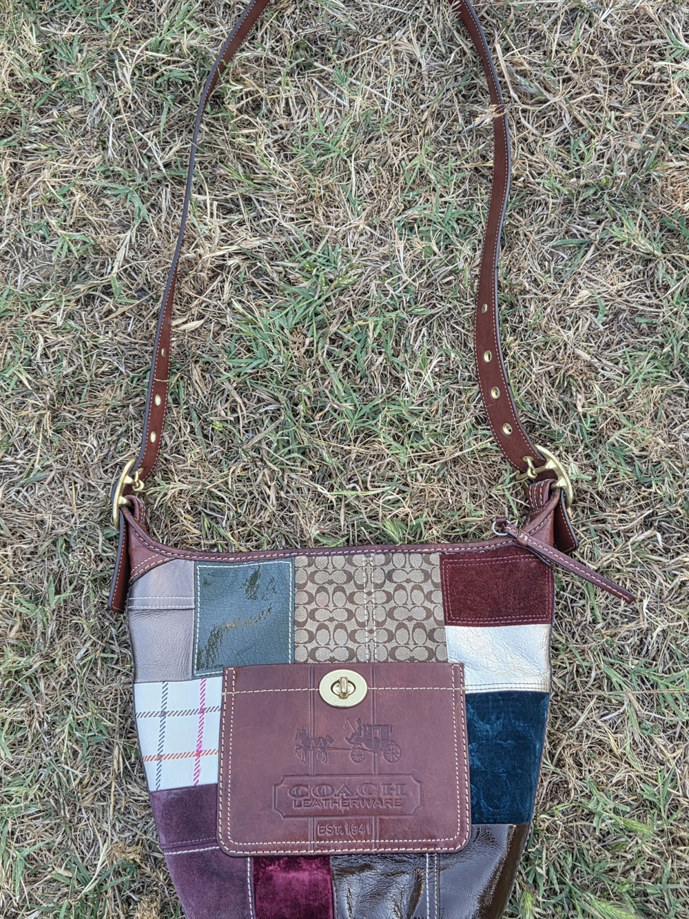 Coach Y2K Womens Bleecker Legacy Patchwork 11356 Legacy Bucket Bag Tote